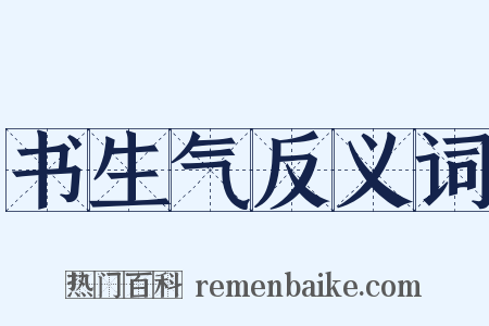 书生气反义词是什么意思的图片